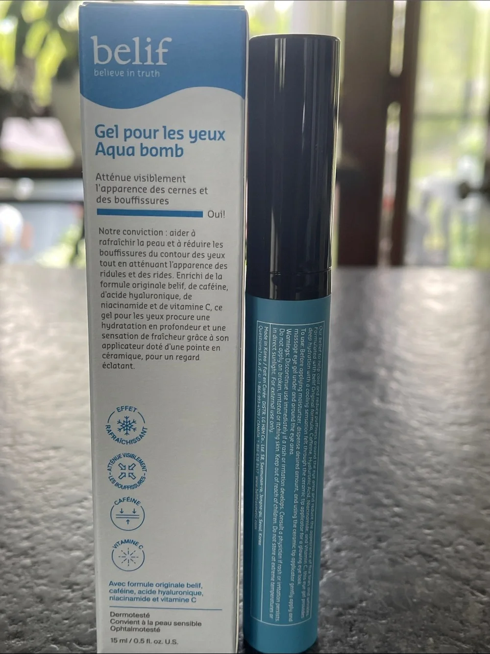 Belif Aqua Bomb Depuffing Eye Gel with Caffeine + Hyaluronic Acid depuff & more